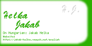 helka jakab business card